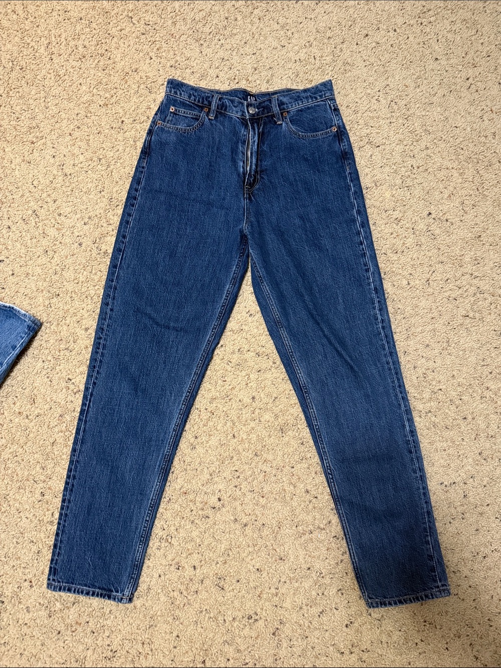 GAP Classic High-Waist Dark Blue Denim Jeans Mom Jean
